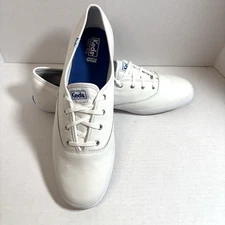 Keds Women's Champion Original Leather Sneakers, White Leather, 13 S (US)