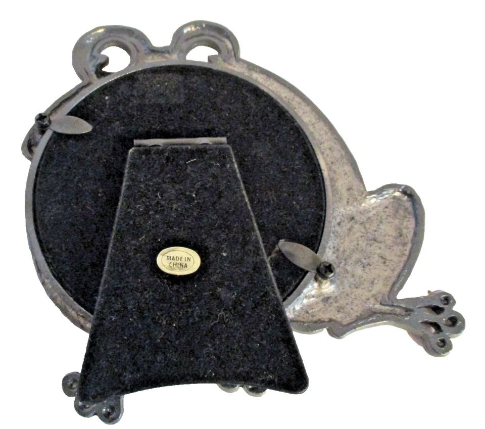 Marco de fotos de rana de peltre de 3,5 x 3,5 pulgadas (SKU# 2654) Foto 3 de 3