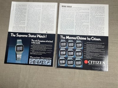 Citizen Supreme Status Watch Meme Chime Magazine Advertisement Ad 1978 2 page