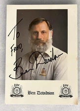 Signed Autograph Ben Davidson 1982 Miller Lite 5x7 advertising card Make Offer!!