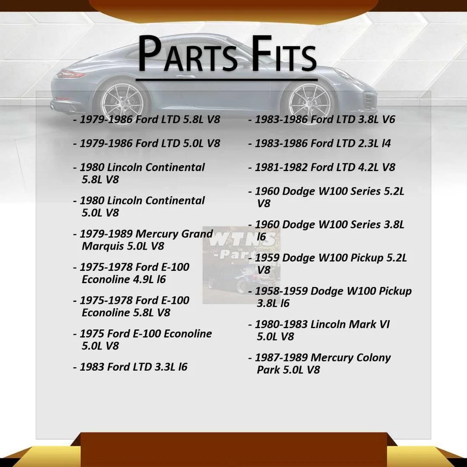 Se adapta a Ford E-150 Econoline 1978 GMB eje trasero todas las juntas junta universal Foto 2 de 4
