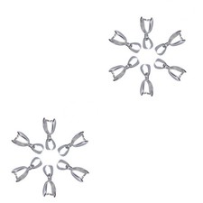  2 Pack Connector Charms Necklace Jewelry Findings Metal Pinch Clip