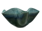 Vintage Hull USA B6 Blue Green Drip Fluted Rim Art Pottery Vase/Bowl/Planter MCM