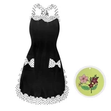 Cute Aprons for women, Ladies Lovely Vintage Kitchen White Ruffles - 1 Pcs