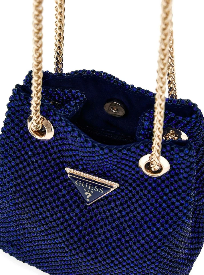 GUESS Zalina Pouch Abendtasche Umhängetasche Tasche Sapphire blau dunkelblau Neu - Bild 3 von 3