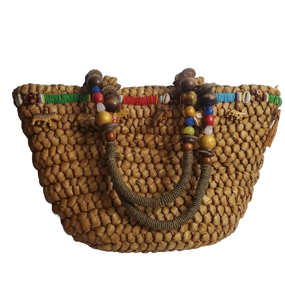 Cappelli Straworld Paja Africano Safari Animales Bolso de Hombro Bolso Cartera Bolso de Mano