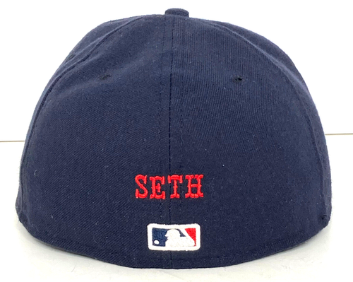 Signed Boston Red Sox Baseball Hat Size 7 3/8 Dark Blue/Black - Picture 4 of 16