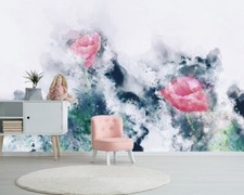 3D Painted Flowers G16725 Wallpaper Wall Murals Removable Self-adhesive Honey