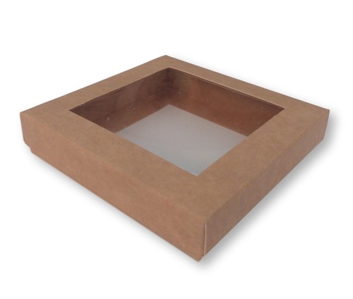 40 BRAUNE 4 X 4 ZOLL FENSTERBOXEN, 35 mm TIEF, KARTEN, GESCHENKE, SCHMUCK, KUCHEN ETC. - Bild 3 von 3