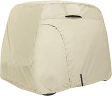 Light Tan Golf Cart Cover For 2 Passengers Waterproof Universal Fit 600D