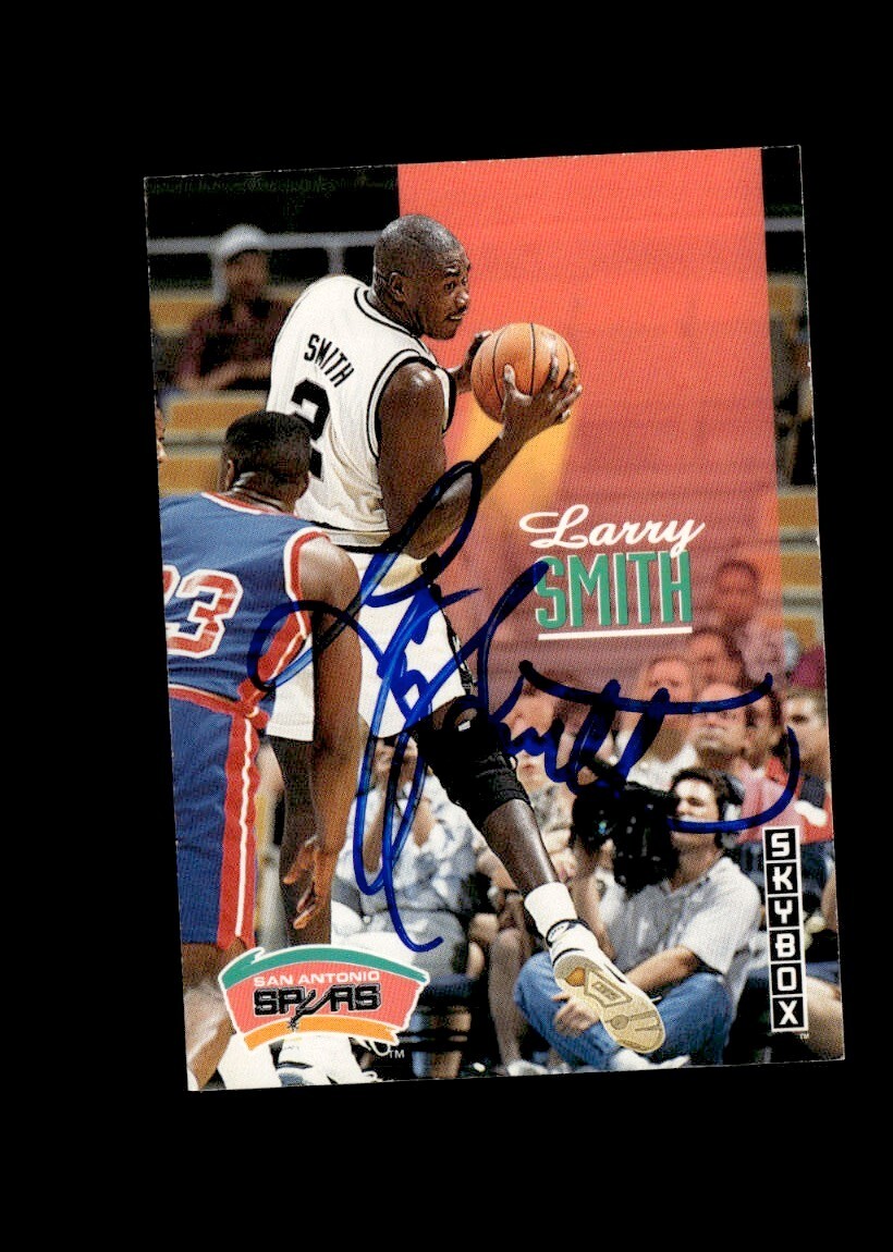Larry Smith Spurs 1992-93 Skybox authentic autographed card