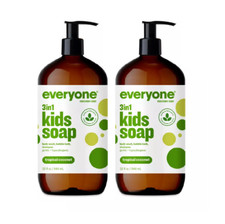 Everyone Kids 3-in-1 Soap Shampoo Body Wash Bubble Bath Tropical Coconut pack-2