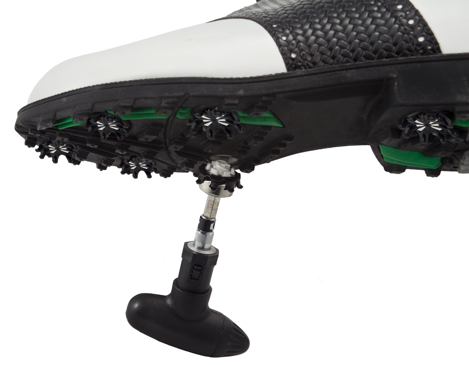 Ratchet Action Golf Spike Wrench Interchangeable 2Pin, Extractor