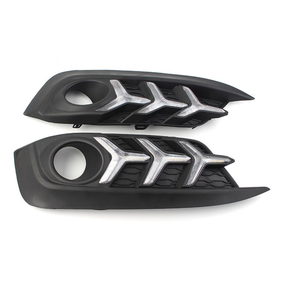 Dual Color LED Daytime Running Lights Turn Signal Fog Lamp For HONDA