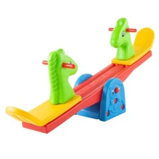 	Hey Play Seesaw – Teeter Totter Backyard or Playroom Equipment with Easy-Grip	
