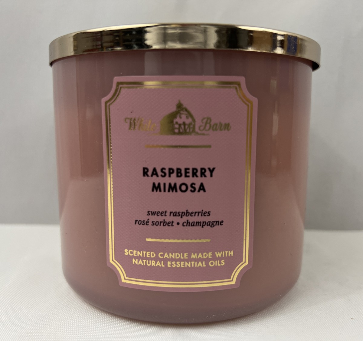 Bath & Body Works Raspberry Mimosa 3-Wick Scented Candle Rosé