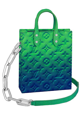 LOUIS VUITTON Sac Plat XS Taurillon Illusion Blue/Green