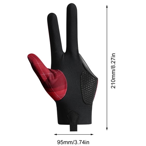 Snooker Billiard Glove Pool Left & Right Hand 3 Finger Billiard Glove For Unisex - Picture 40 of 40