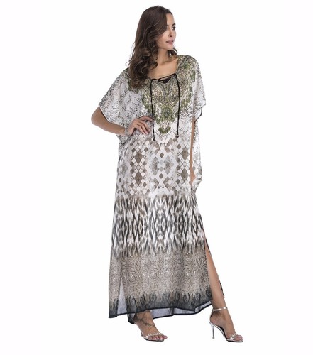 Plus Size Maxi Dress Long Animal Print 