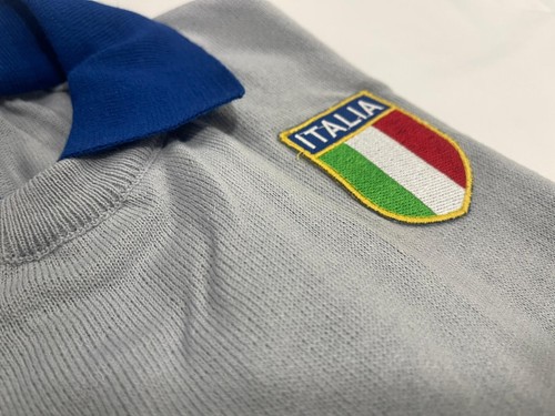 Maglia ITALIA N°1 Dino Zoff Mondiali 82 Lanetta Calcio Campioni Del Mondo Grigio - Foto 7 di 11