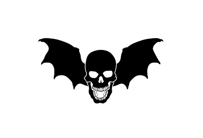 Aufkleber Skull with bat wings Sticker für Auto Möbel Wand PC