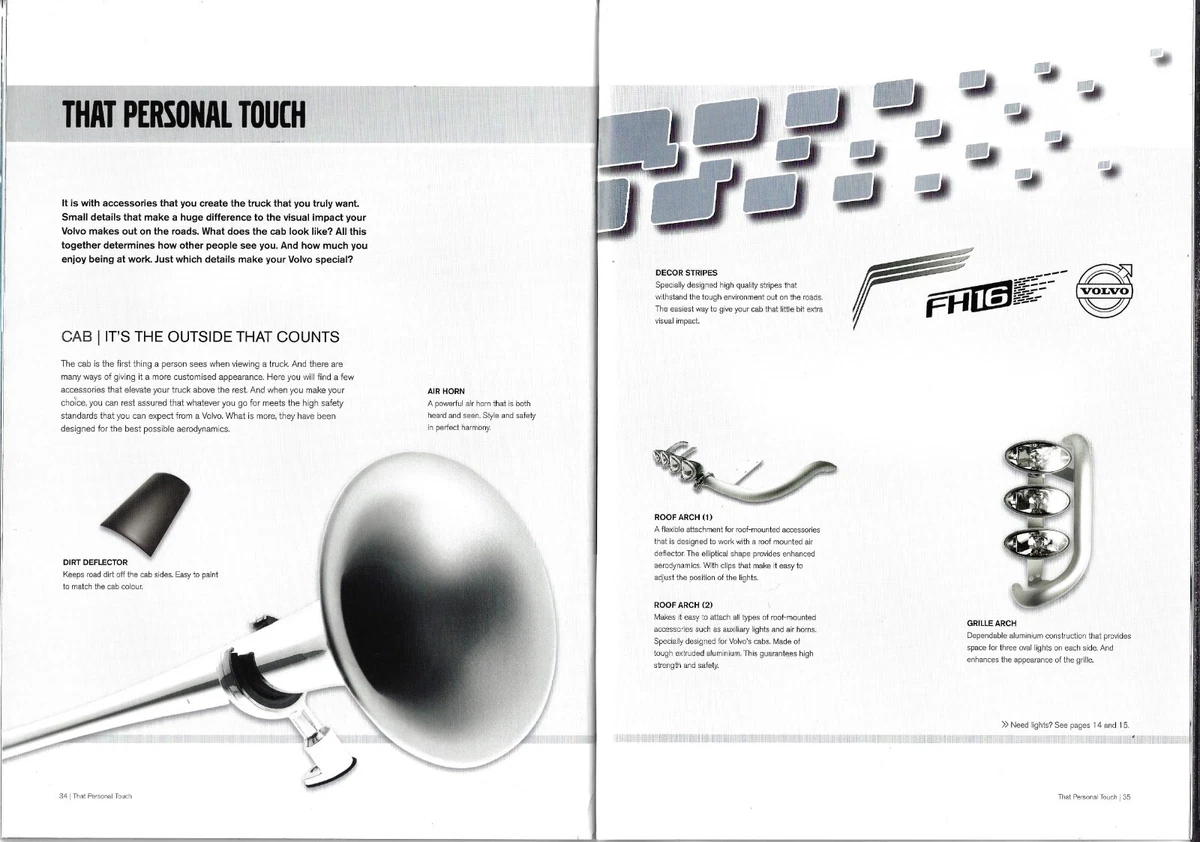 Volvo Truck Accessories 2004 05 UK Market Sales Brochure FL FE FM