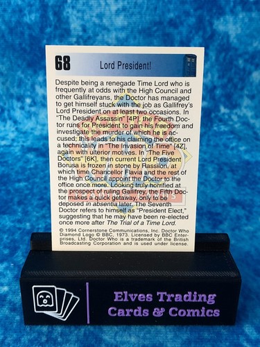 Doctor Who Series One 1 SINGLE Non-Sport Trading Card by Cornerstone 1994 - Picture 130 of 208