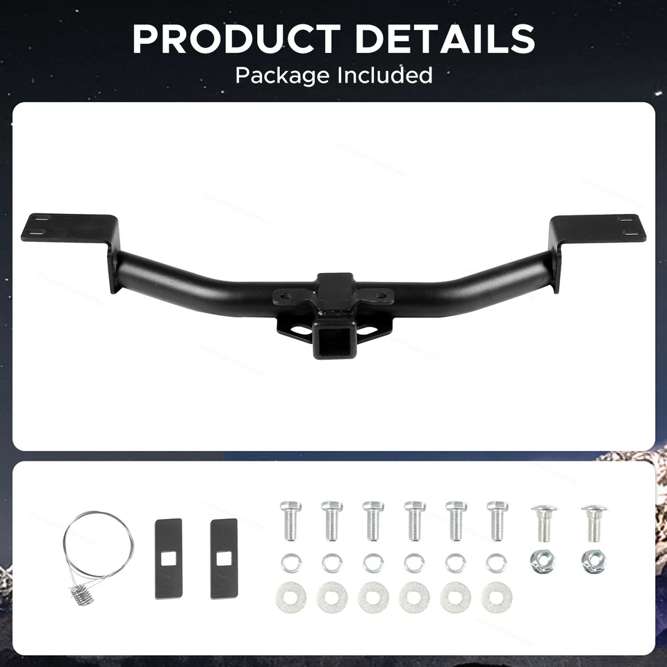 Black Trailer Tow Hitch Receiver Fit 08-17 Buick Enclave Chevy Traverse GMC Foto 2 de 4