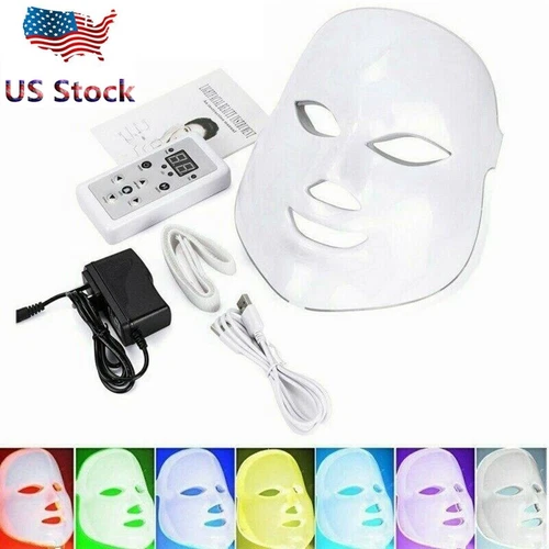 Máscara facial LED terapia de luz terapia de luz roja para arrugas faciales máscara de luz azul - Imagen 1 de 17