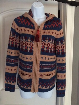 Anthropologie SPARROW Zip Sweater Size Small Hoodie