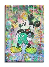 Mickey-Tiffany, Limited Edition Giclee Print On Canvas, Signed, Pop Art, Comics