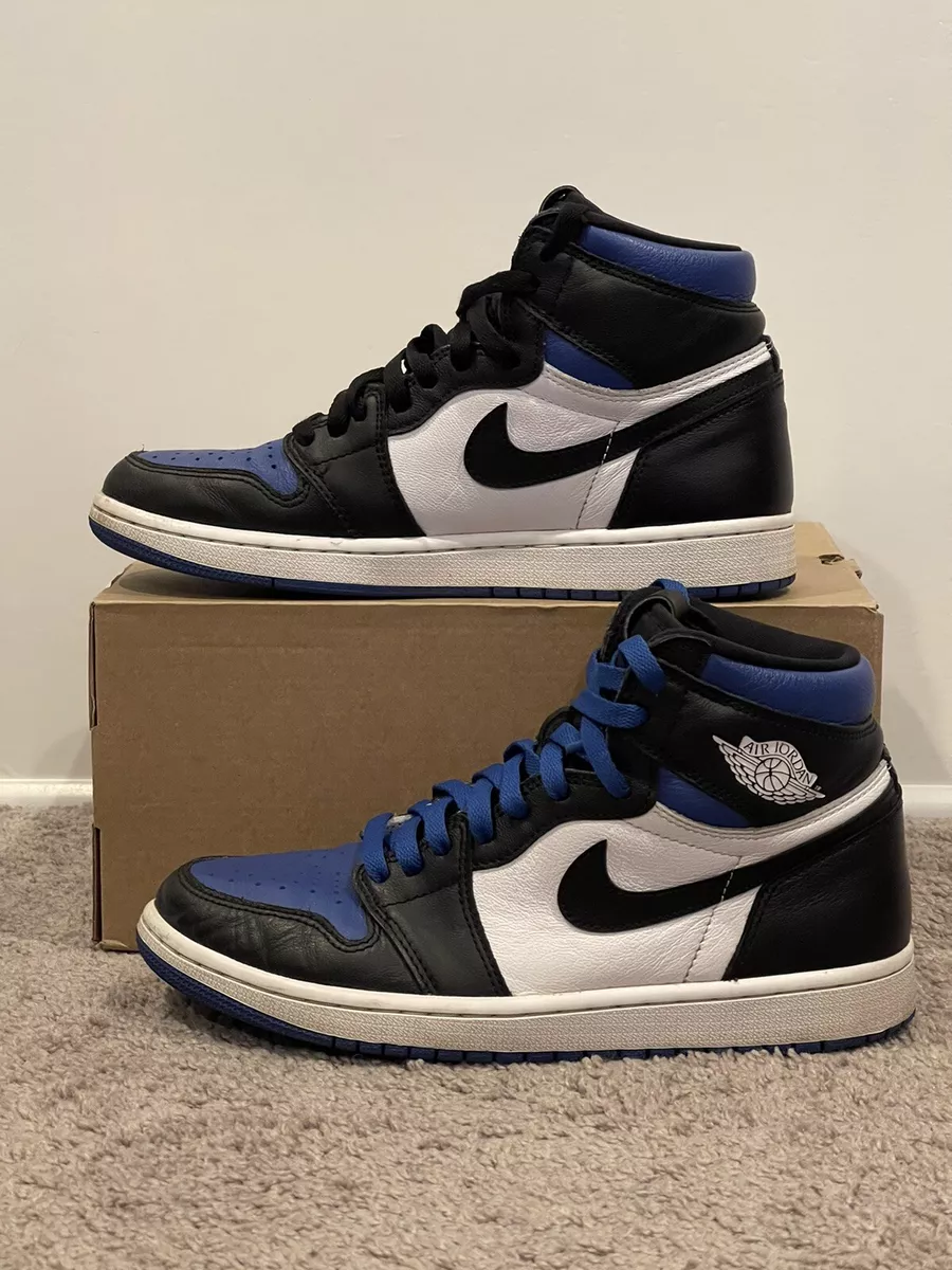 Nike Air Jordan 1 Retro High OG Royal Toe Size 8.5 Blue 555088-041 Black  White