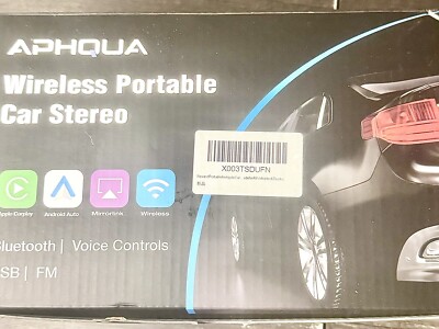 APHQUA Wireless Portable Car Stereo Open Box 7in APPLE CAR PLAY ANDROID