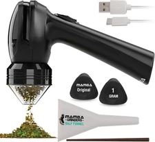 Mamba 1g Black Electric Portable Herb Grinder. USB Powered Essential Kit 