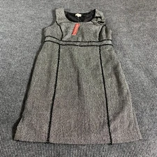 Merona Dress Womens 14 P Gray Metallic Shiny Pull Over Lined Formal Wedding NWT
