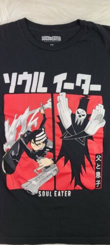 Vintage Y2K Soul Eater Graphic T-Shirt Black Japanese Anime Mens M