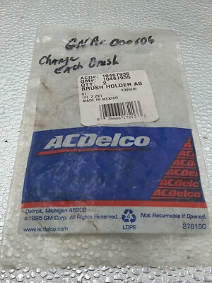 (2) AC Delco # 10467935 Alternator Brush & Holder Assy. ( 1990-96 GM Truck M.D.)