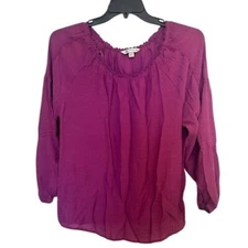 Counterparts Women's Purple 3/4 Sleeve Tunic Blouse Size XL