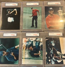 TIGER WOODS 1997 TOPPS GENUINE ISSUE 8X10 COMPLETE SET GEM 10