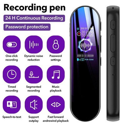 Digital Voice Recorder Audio Recording MP3 Player For Lectures Meeting Interview