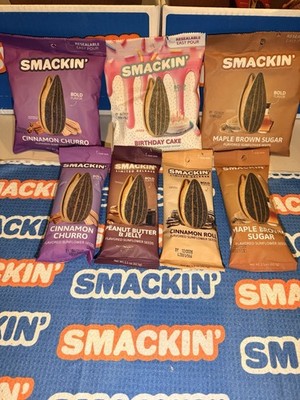 Smackin' Sunflower Seeds - Birthday Cake - PBnJ - Cinnamon Roll + MORE