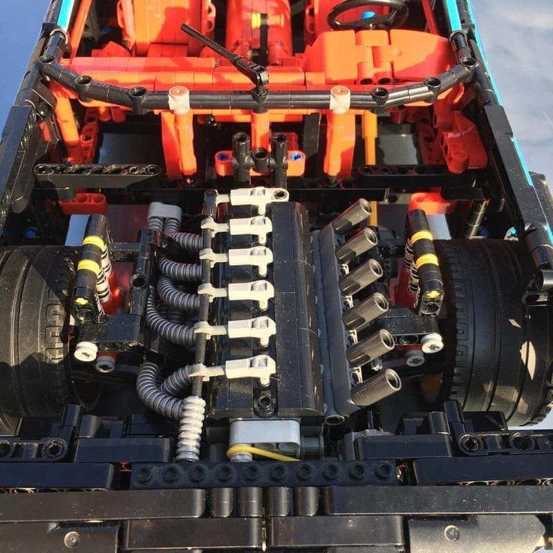 Carro de corrida compatível Coupé escala 1:8 2747 peças conjunto de brinquedos de construção - Imagem 4 de 4