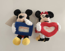 Disneyland Minnie and Mickey Magnetic Plush Photo Frames, New With Tags, Yr 2004