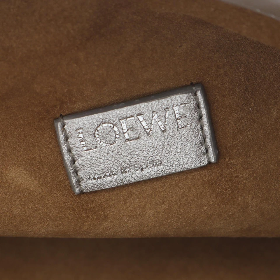 Loewe Flamenco Leather Shoulder Bag Silver - Image 4 of 4
