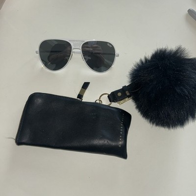 QUAY X KYLIE JENNER ICONIC AVIATOR SUNGLASSES WHITE FRAME