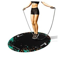 Jump Rope Mat Large Rubber Exercise Mat Workout Mats for Home Gym Green