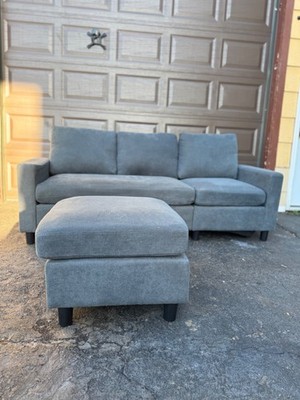 Gray / blue couch and ottoman.  Free delivery within 100 miles of Buffalo ny