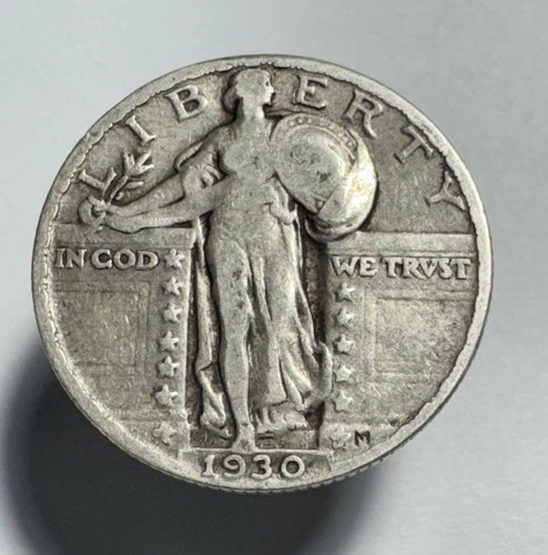 1930 25C Standing Liberty 90% Silver Quarter -1100