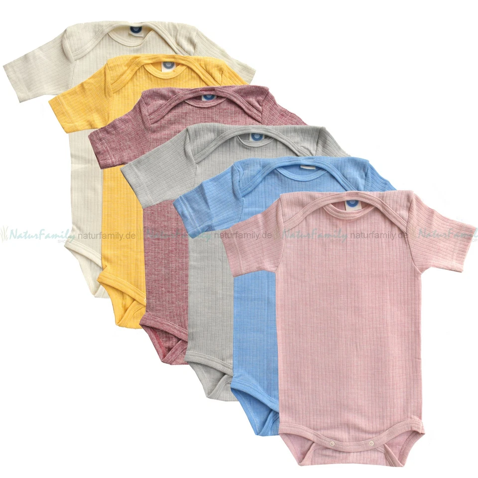 Cosilana Baby Body Kurzarm Wolle Seide Baumwolle kbA kbT