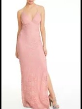 EMERALD SUNDAE Womens Dress Coral Spaghetti Strap Side Slit Juniors M